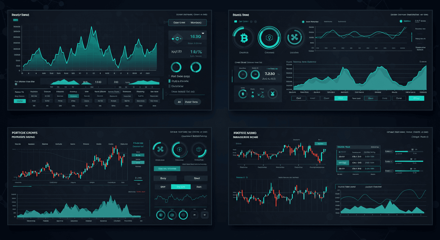 Complete trading dashboard showing real-time performance, portfolio management, and control interfaces